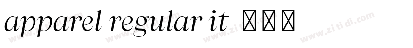apparel regular it字体转换